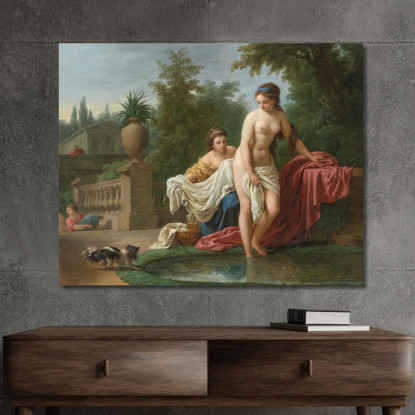 Davide E Betsabea Louis-Jean-François Lagrenée ljf8 quadro stampato su tela