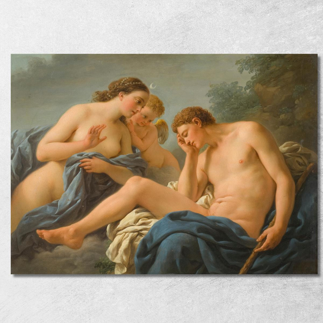 Diana Ed Endimione Louis-Jean-François Lagrenée ljf10 quadro stampato su tela