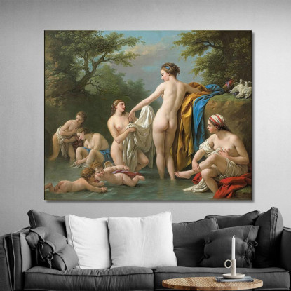 Venere E Ninfe Al Bagno Louis-Jean-François Lagrenée ljf27 quadro stampato su tela
