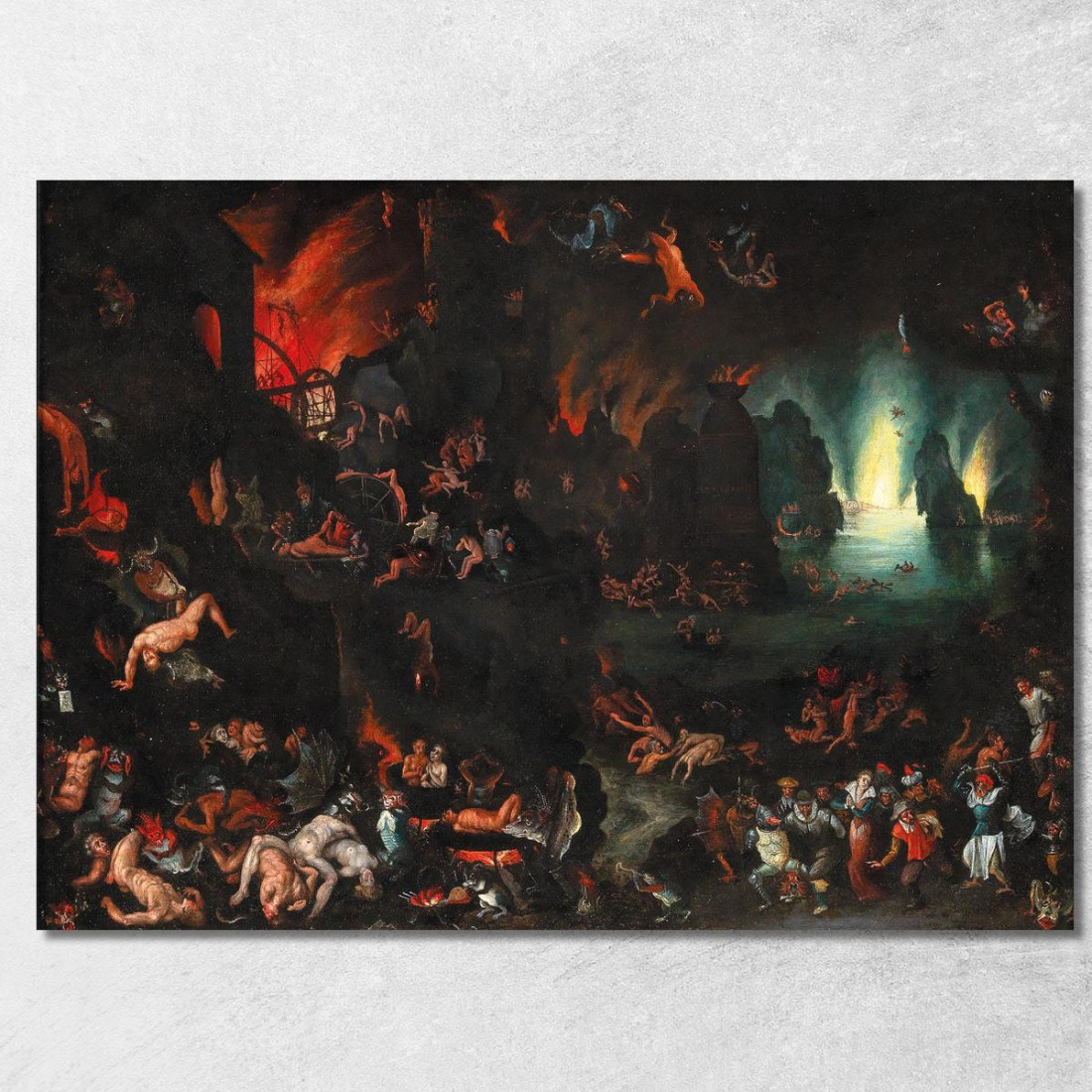 Una Scena Dell'Inferno Jan Brueghel The Elder jbe4 quadro stampato su tela