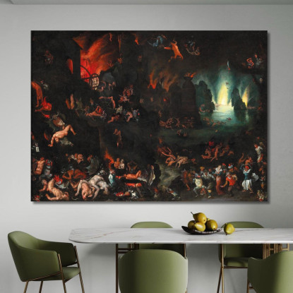 Una Scena Dell'Inferno Jan Brueghel The Elder jbe4 quadro stampato su tela