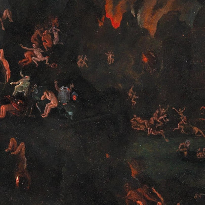 Una Scena Dell'Inferno Jan Brueghel The Elder jbe4 quadro stampato su tela