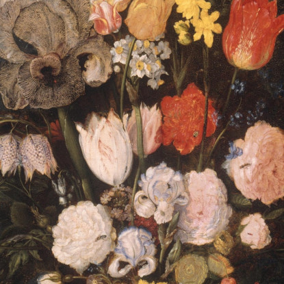 Bouquet Di Fiori In Un Vaso Di Terracotta Jan Brueghel The Elder jbe9 quadro stampato su tela