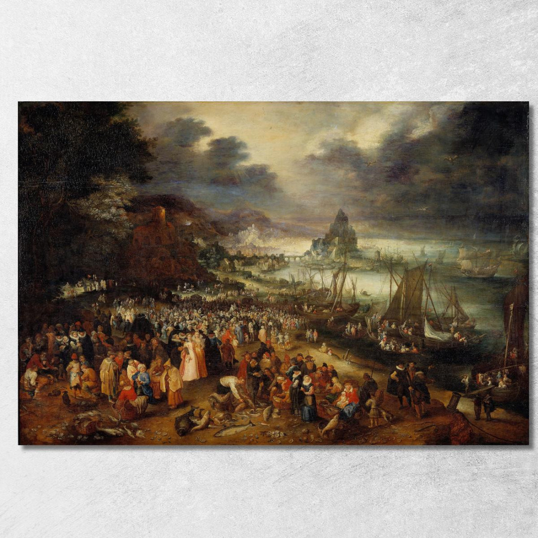 Cristo Predica Dalla Barca Jan Brueghel The Elder jbe10 quadro stampato su tela