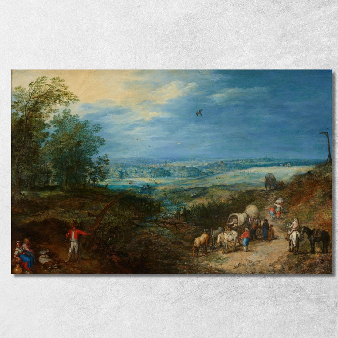 Paesaggio Con Contadini Jan Brueghel The Elder jbe20 quadro stampato su tela