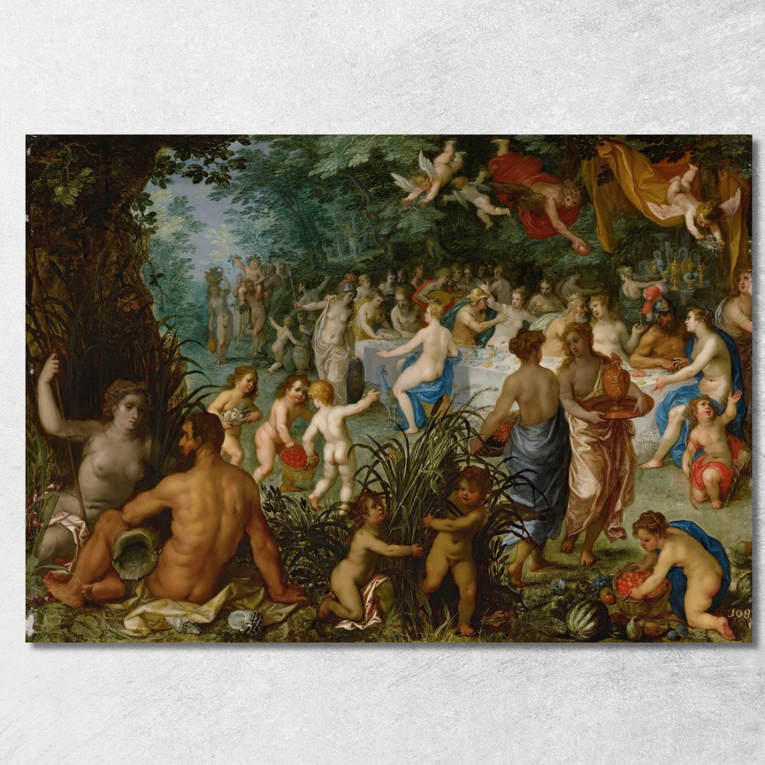 Paesaggio Con Le Nozze Di Peleo E Teti Jan Brueghel The Elder jbe24 quadro stampato su tela