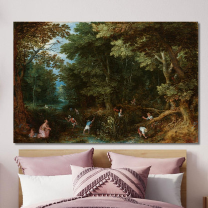 Latona E I Contadini Lici Jan Brueghel The Elder jbe26 quadro stampato su tela
