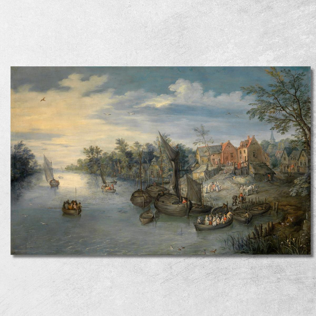 Paesaggio Fluviale 2 Jan Brueghel The Elder jbe32 quadro stampato su tela