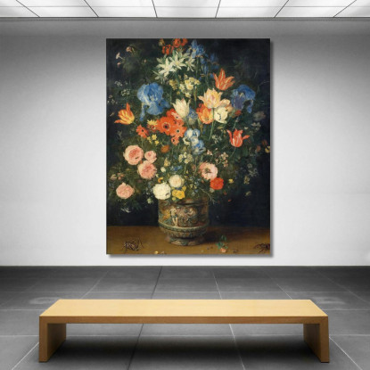 Natura Morta Con Fiori E Insetti Jan Brueghel The Elder jbe36 quadro stampato su tela