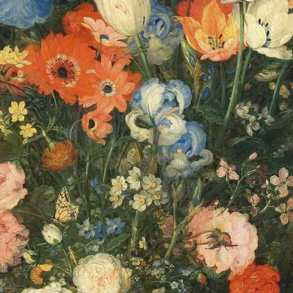 Natura Morta Con Fiori E Insetti Jan Brueghel The Elder jbe36 quadro stampato su tela