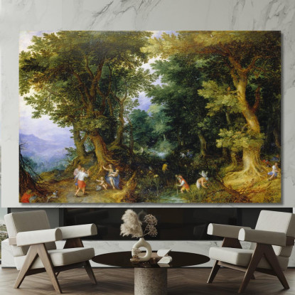 La Derisione Di Latona Jan Brueghel The Elder jbe39 quadro stampato su tela