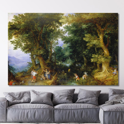 La Derisione Di Latona Jan Brueghel The Elder jbe39 quadro stampato su tela