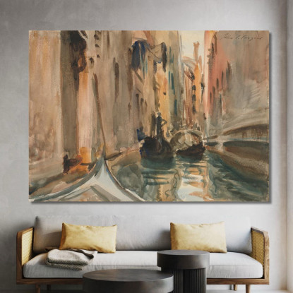Rio Di San Salvatore Venice  John Singer Sargent jss253 quadro stampato su tela