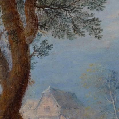 Paesaggio Di Villaggio Con Figure Di Staffage Jan Brueghel The Elder jbe51 quadro stampato su tela