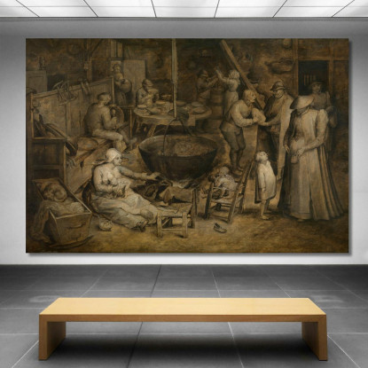 Visita Alla Fattoria Jan Brueghel The Elder jbe52 quadro stampato su tela