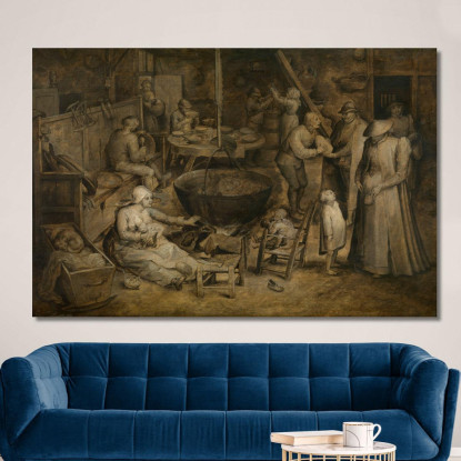 Visita Alla Fattoria Jan Brueghel The Elder jbe52 quadro stampato su tela