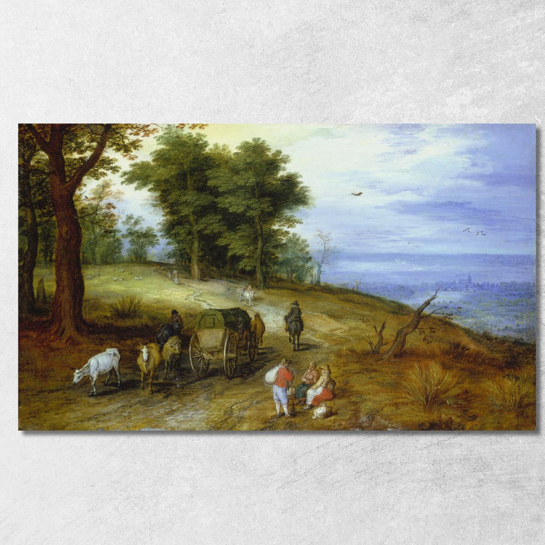 Paesaggio Boscoso Con Figure Jan Brueghel The Elder jbe53 quadro stampato su tela