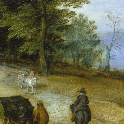 Paesaggio Boscoso Con Figure Jan Brueghel The Elder jbe53 quadro stampato su tela