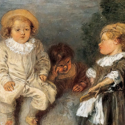 Età Felice! Età Dell’Oro Jean-Antoine Watteau jaw13 quadro stampato su tela