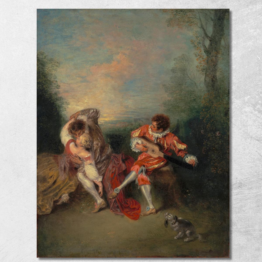 La Sorpresa Jean-Antoine Watteau jaw15 quadro stampato su tela