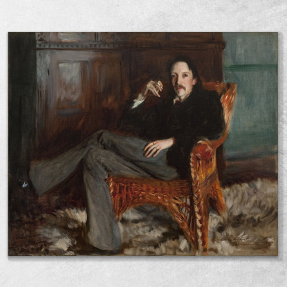 Robert Louis Stevenson John Singer Sargent jss257 quadro stampato su tela