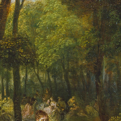 I Campi Elisi Jean-Antoine Watteau jaw18 quadro stampato su tela