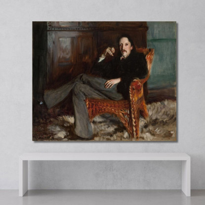 Robert Louis Stevenson John Singer Sargent jss257 quadro stampato su tela