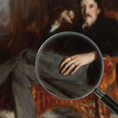 Robert Louis Stevenson John Singer Sargent jss257 quadro stampato su tela