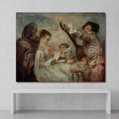 Per Dimostrarci Che Questa Bellezza... Jean-Antoine Watteau jaw26 quadro stampato su tela