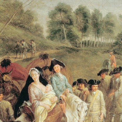 Soldati In Marcia Jean-Antoine Watteau jaw29 quadro stampato su tela