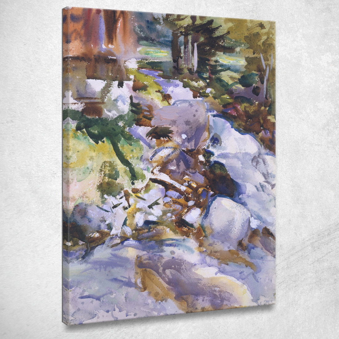 Ruscello Impetuoso John Singer Sargent jss259 quadro stampato su tela
