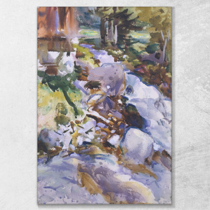 Ruscello Impetuoso John Singer Sargent jss259 quadro stampato su tela