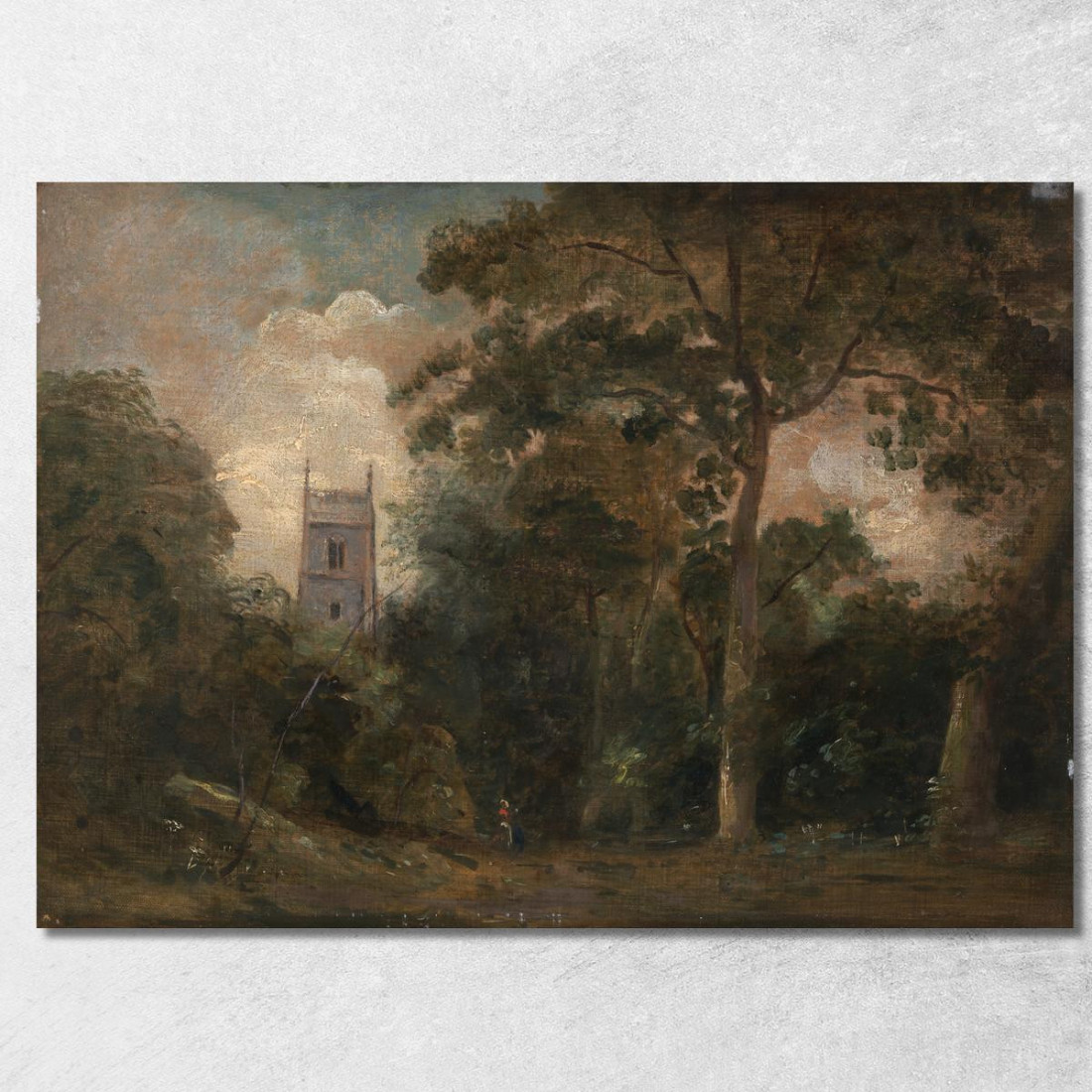 Una Chiesa Tra Gli Alberi John Constable jcn2 quadro stampato su tela