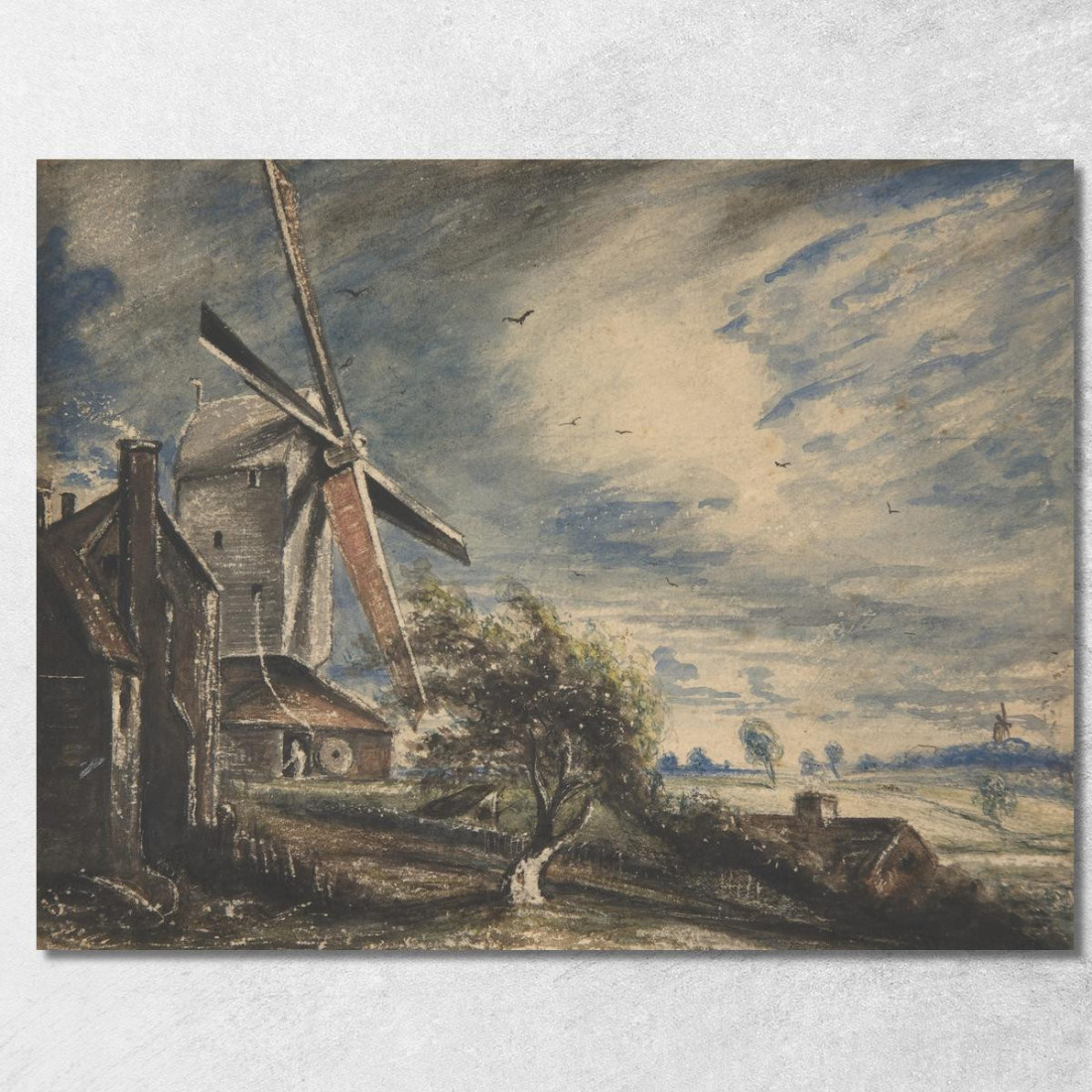 Un Mulino Vicino A Colchester John Constable jcn5 quadro stampato su tela