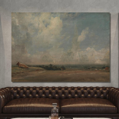 Una Vista Da Hampstead Heath John Constable jcn9 quadro stampato su tela