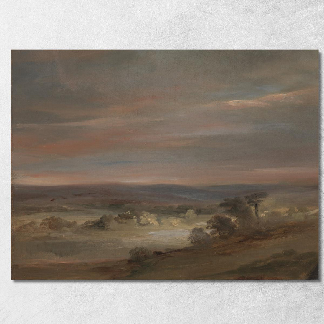 Una Vista Su Hampstead Heath Al Mattino Presto John Constable jcn10 quadro stampato su tela