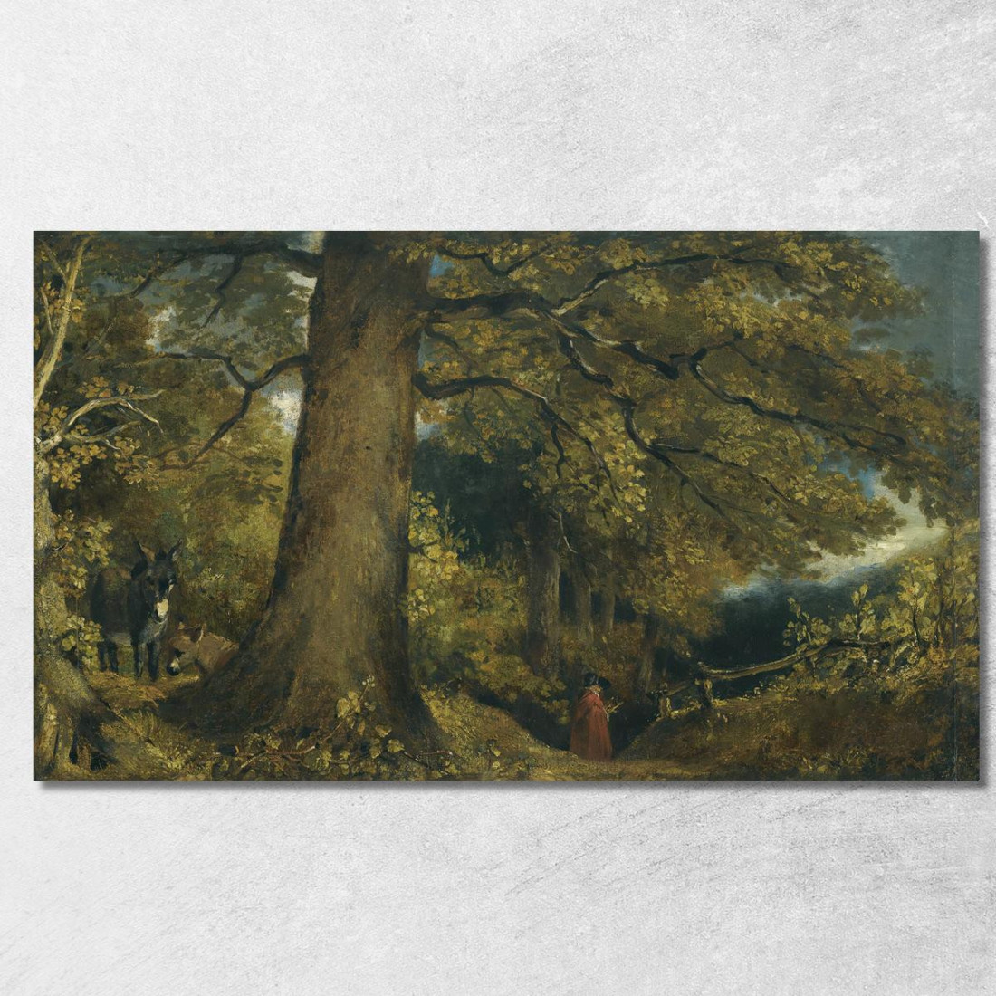 Una Giovane Ragazza In Un Paesaggio Boschivo John Constable jcn12 quadro stampato su tela