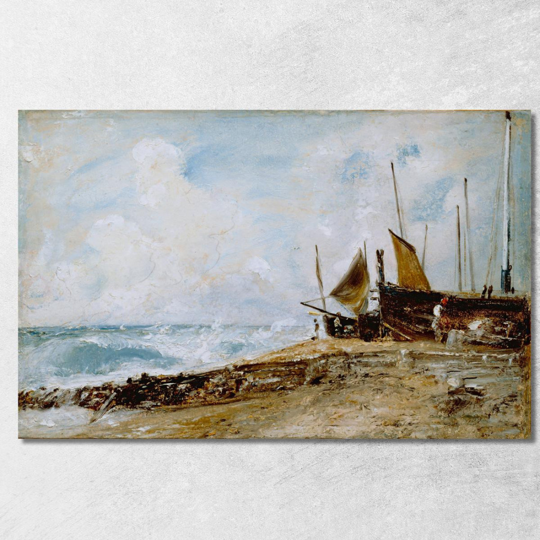 Scena Costiera Vicino A Brighton John Constable jcn27 quadro stampato su tela