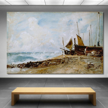 Scena Costiera Vicino A Brighton John Constable jcn27 quadro stampato su tela