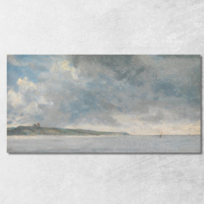 Scena Costiera Con Scogliere John Constable jcn28 quadro stampato su tela