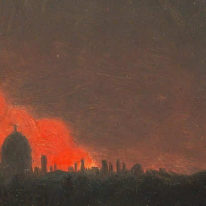 Incendio A Londra Visto Da Hampstead John Constable jcn36 quadro stampato su tela