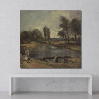 Chiusa Di Flatford John Constable jcn37 quadro stampato su tela