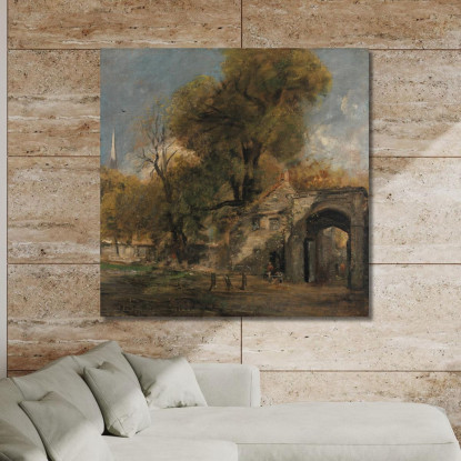 Porta Di Harnham Salisbury John Constable jcn50 quadro stampato su tela