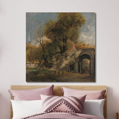Porta Di Harnham Salisbury John Constable jcn50 quadro stampato su tela