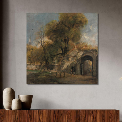 Porta Di Harnham Salisbury John Constable jcn50 quadro stampato su tela