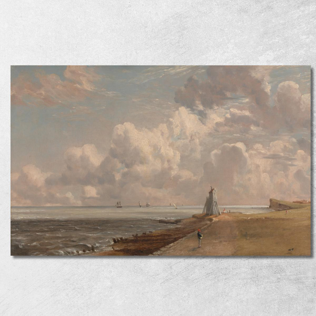 Harwich: Il Faro Basso E Beacon Hill John Constable jcn51 quadro stampato su tela