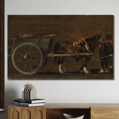 Cavallo E Carro John Constable jcn52 quadro stampato su tela