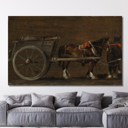 Cavallo E Carro John Constable jcn52 quadro stampato su tela