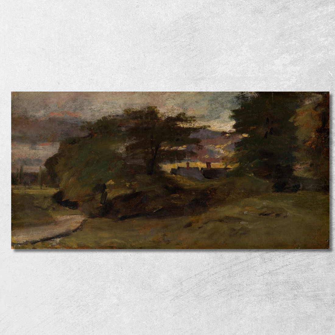 Paesaggio Con Cottage John Constable jcn55 quadro stampato su tela