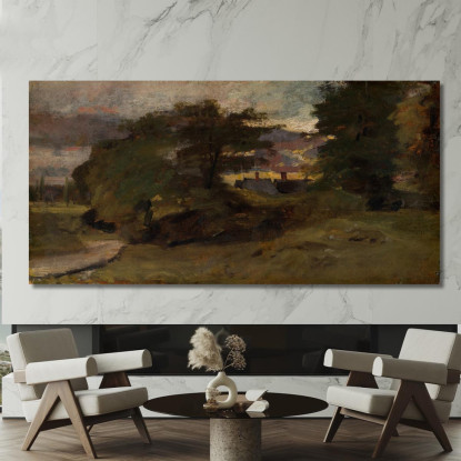 Paesaggio Con Cottage John Constable jcn55 quadro stampato su tela